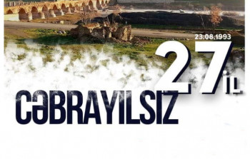 Cəbrayılın işğalından 27 il ötür